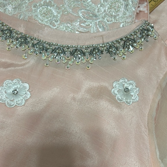 Shalwar kameez duppatta Indian Pakistani wear. Light pink white. Size M (40) - Picture 15 of 17